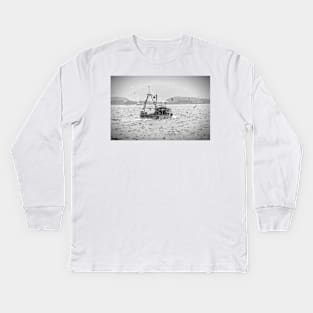 Small Fishing Boat Kids Long Sleeve T-Shirt